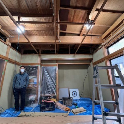 A邸和室施工中1