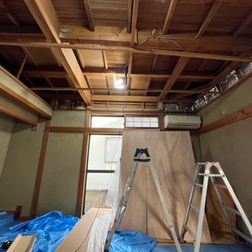 A邸和室施工中2