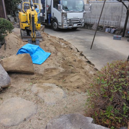 H邸駐車場拡張工事_施工途中_05