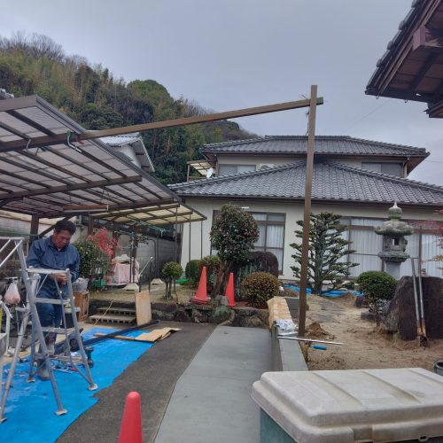 H邸駐車場拡張工事_施工途中_08