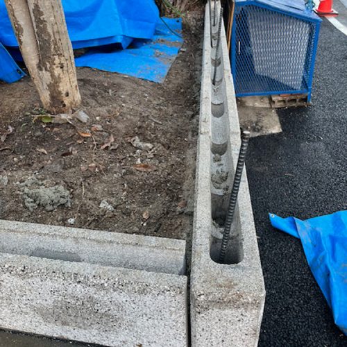 N邸CB塀施工中②-2