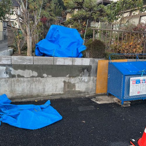 N邸CB塀施工中②-3