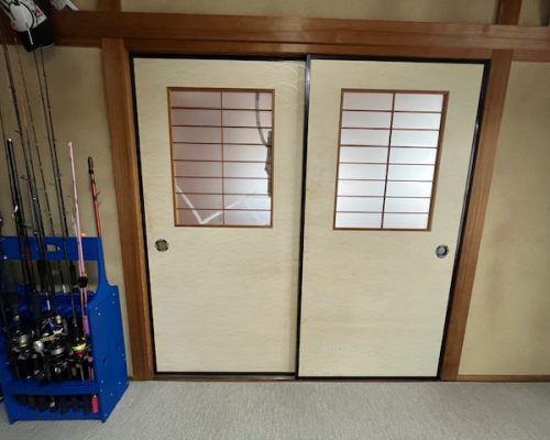 O邸襖ガラス前１