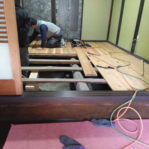 S邸_畳下座板取替_施工途中13