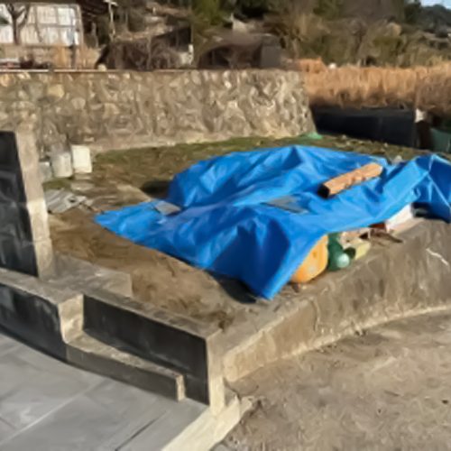 安芸区中野_墓所_施工中05