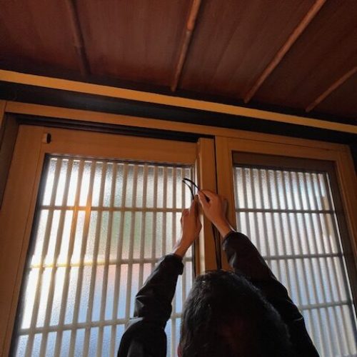 玄関補修撤去①