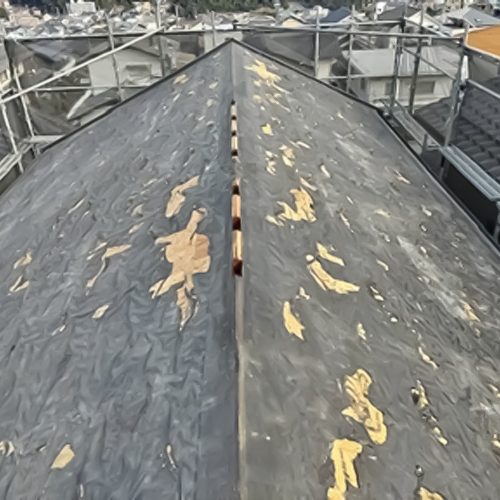 西区己斐上_屋根_施工中02