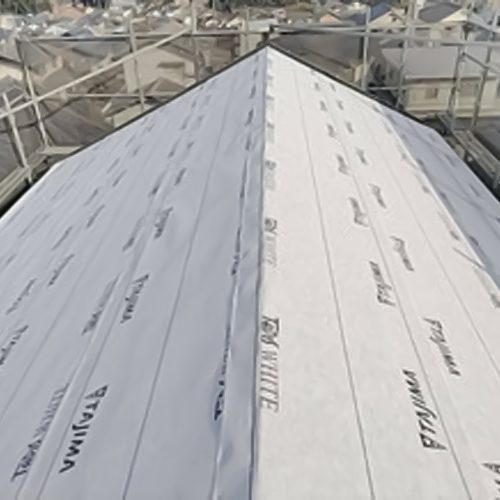 西区己斐上_屋根_施工中03