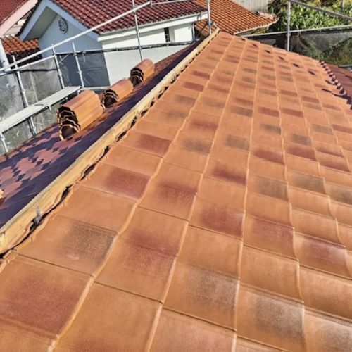 高村納屋屋根５途中