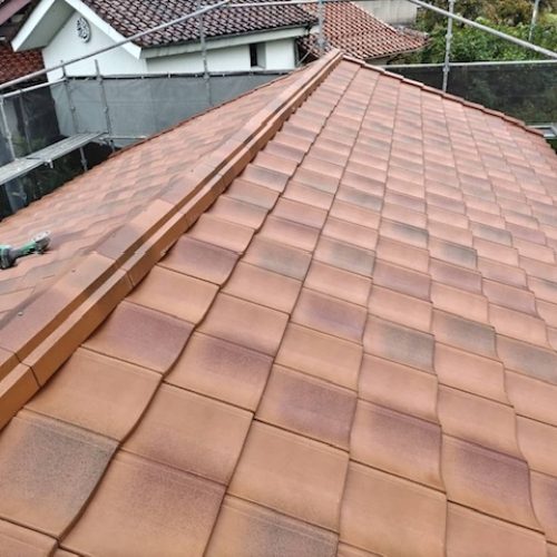 高村納屋屋根６途中